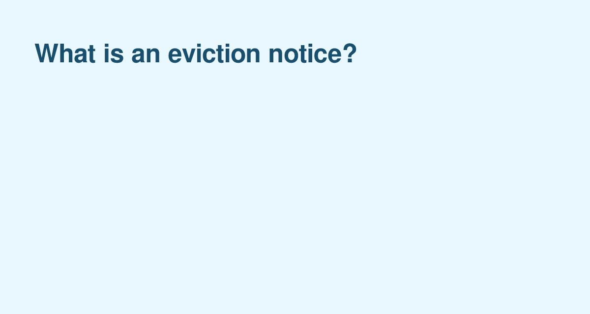 Eviction Notices: What They Mean and What’s Next for U.S. Renters