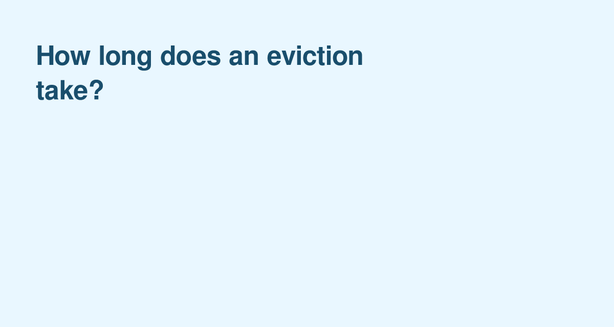 Typical Eviction Timeline for U.S. Rental Properties