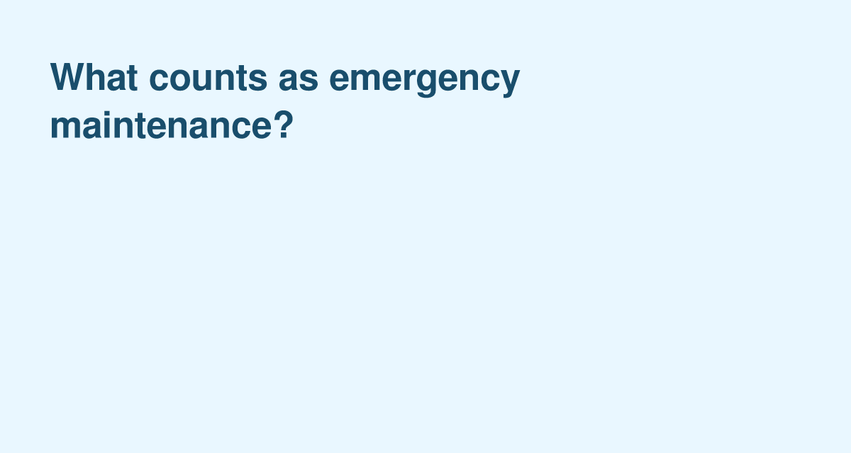 When Rental Repairs Become Emergency Maintenance in the U.S.