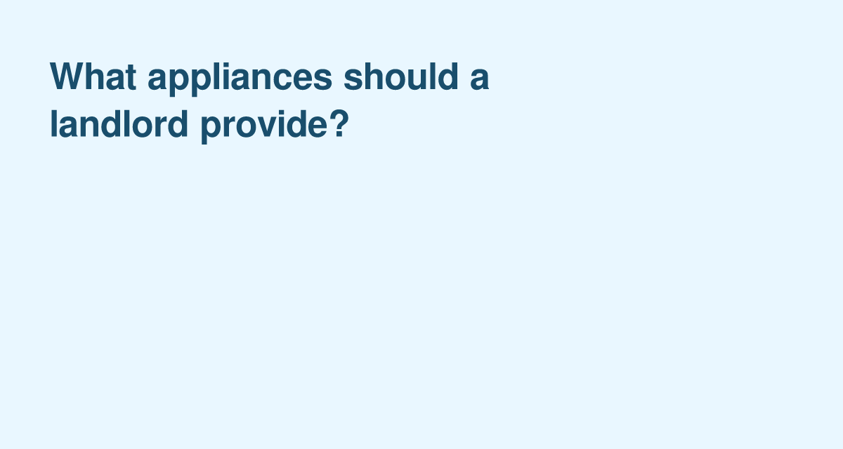 Standard Appliances Tenants Expect in U.S. Rental Homes