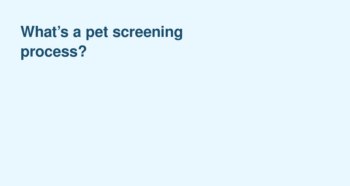 Pet Screening in Rental Housing: What Landlords and Tenants Should Expect