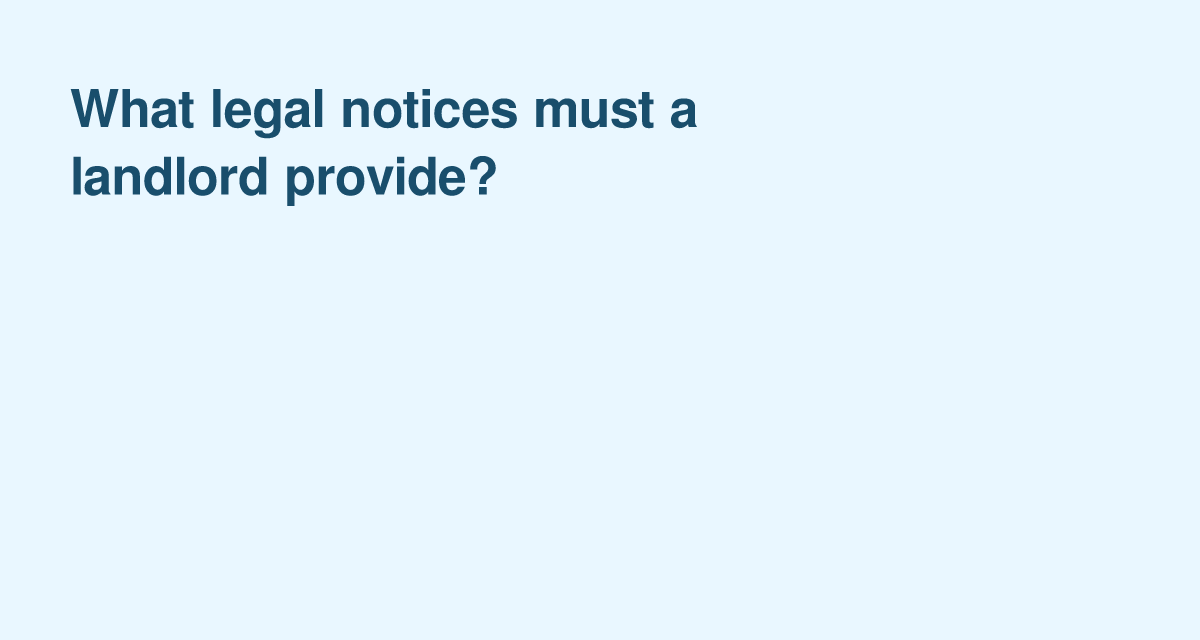 Required Legal Notices Landlords Must Provide to Tenants